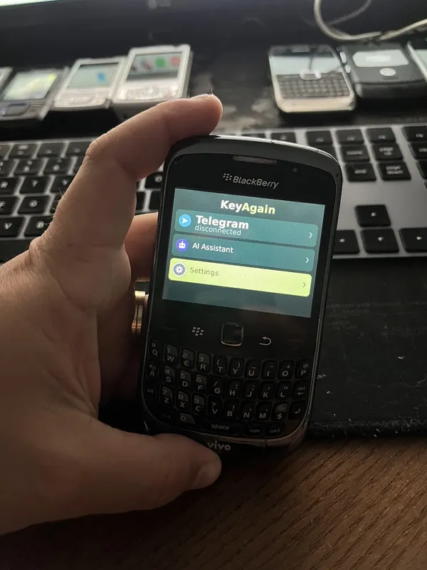 BlackBerry Curve 9300 mit dem KeyAgain-Menü