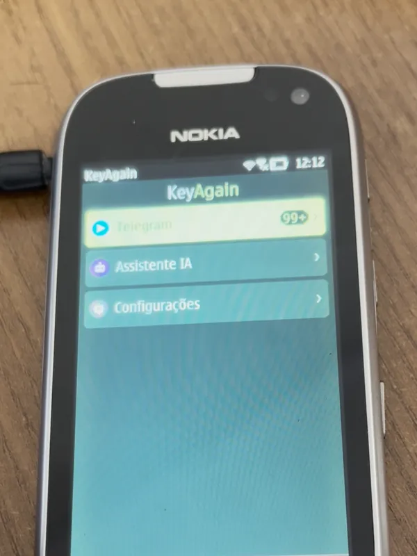 Nokia 701 mit dem KeyAgain-Menü