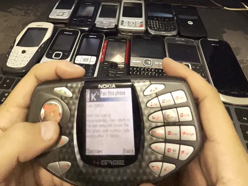 Nokia N-Gage mit dem KeyAgain-Menü