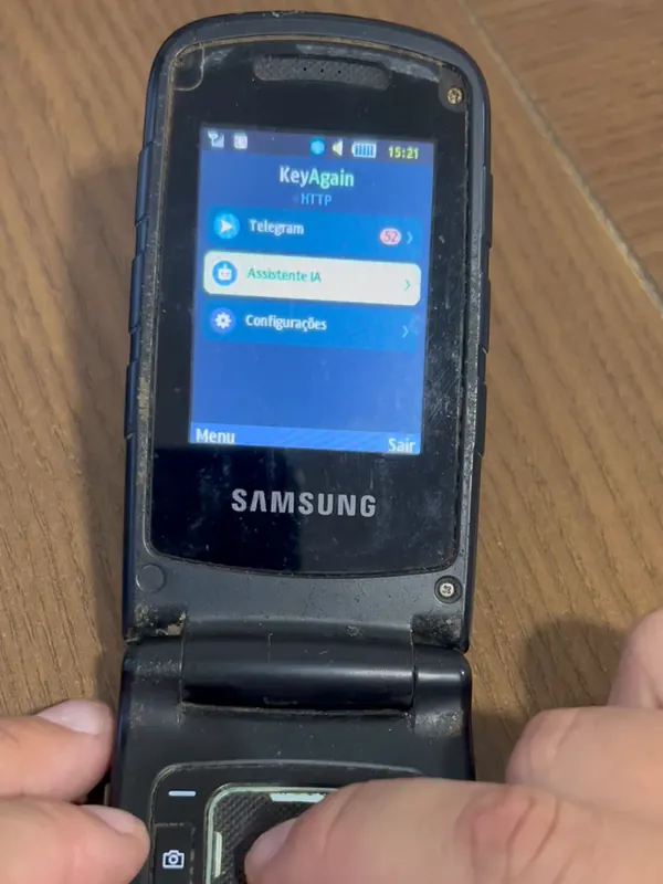 Samsung Rugby II mit dem KeyAgain-Menü