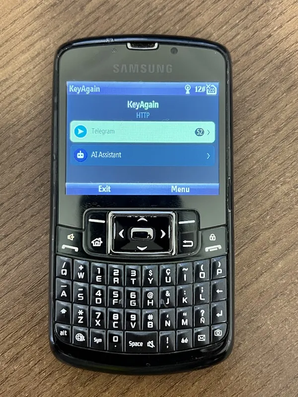 Samsung Windows Mobile QWERTY mit dem KeyAgain-Menü
